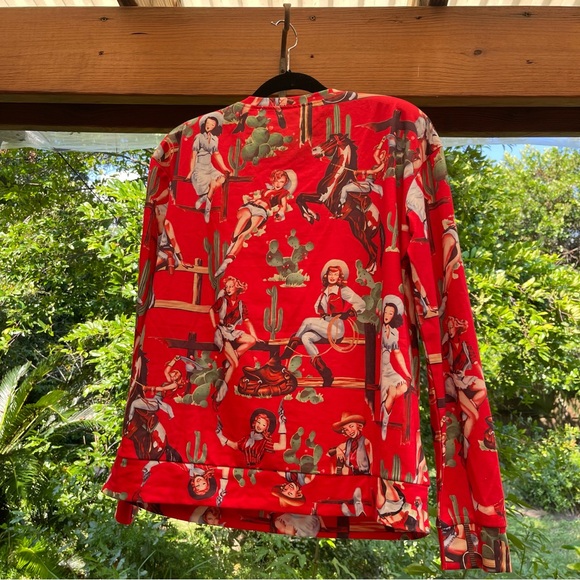 Vintage Cowgirl Pin-Up Girl Sweatshirt XL - Picture 2 of 4